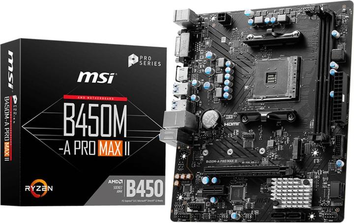 Image du produit MSI B450M-A PRO MAX II moederbord (AM4, AMD B450, mATX)