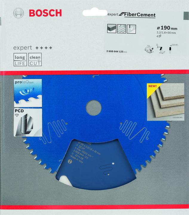 Produktbild Bosch Professional Zubehör Kreissägeblatt Expert for Fibre Cement, 190 x 30 x 2,2 mm, 4