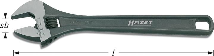 Actual product image HAZET Open-end wrench ∙ adjustable 279-6 ∙ Outside hexagon profile (18 mm)