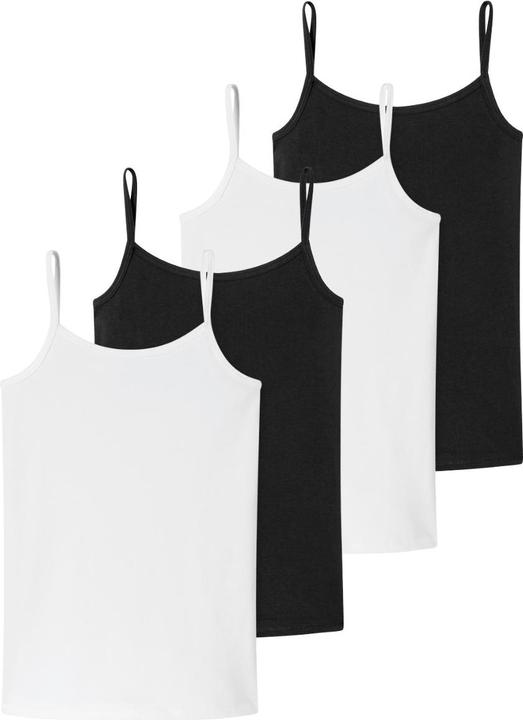 Schiesser 4er Pack Teens Girls 95/5 Organic Cotton Spaghetti-Top