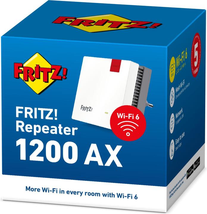 Immagine prodotto AVM FRITZ!Repeater 1200 AX International (2400 Mbit/s, 600 Mbit/s)