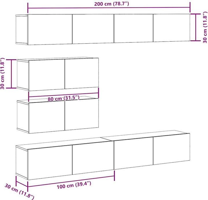 Produktbild VidaXL Arjun (100 x 30 x 30 cm)