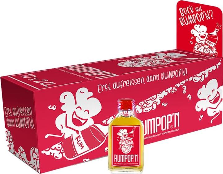 Actual product image Rumpop'N Mini rum liqueur with popcorn flavour