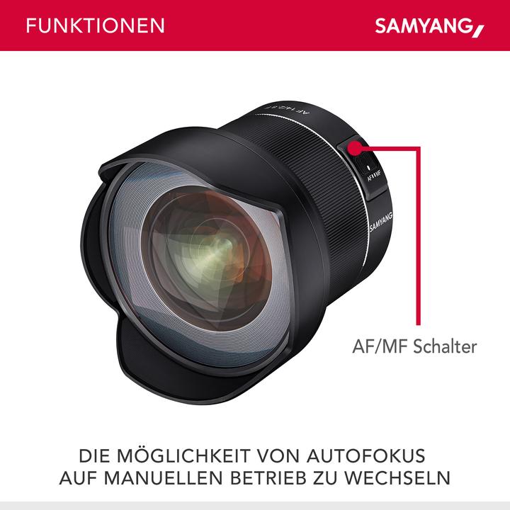 Actual product image Samyang AF 14mm F/2.8, Nikon (Nikon F, full size)