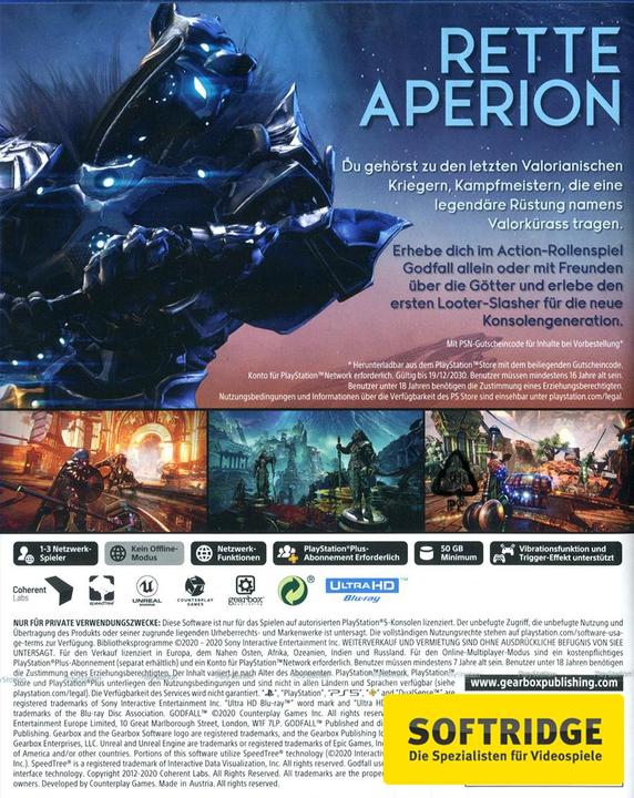 Produktbild Gearbox Godfall (PS5, DE)