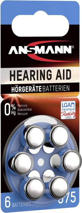 Immagine prodotto Ansmann 1x6 batterie per apparecchi acustici Zinc-Air 675 (PR 44) (6 pz., 675)