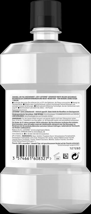 Produktbild Listerine Mundspülung Advanced White (Mundspülung)