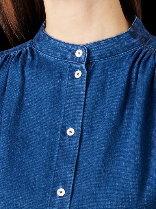 Image du produit Marc O'Polo Long Sleeve Blouse Stand Up Collar mid blue (XS)