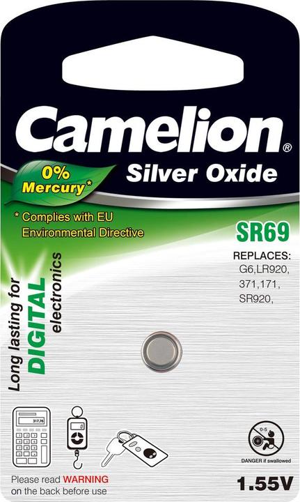 Actual product image Camelion Battery SR69 Silver Oxide ( 1 piece) (1 pcs., SR69, 30 mAh)