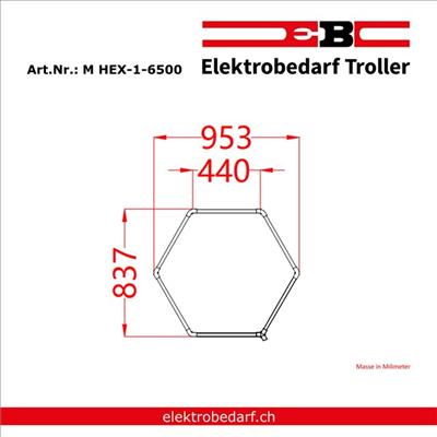 Image du produit EB Troller Hexagone à LED (4320 lm)