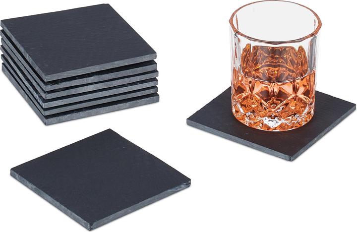 Immagine prodotto Relaxdays 8x sotto-bicchieri (1 x, Sottobicchiere in vetro)