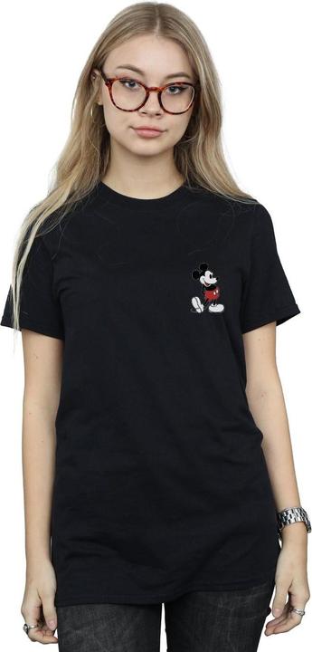 Actual product image Disney Womens/Ladies Mickey Mouse Kickin Retro Chest Cotton Boyfriend T-Shirt (S)