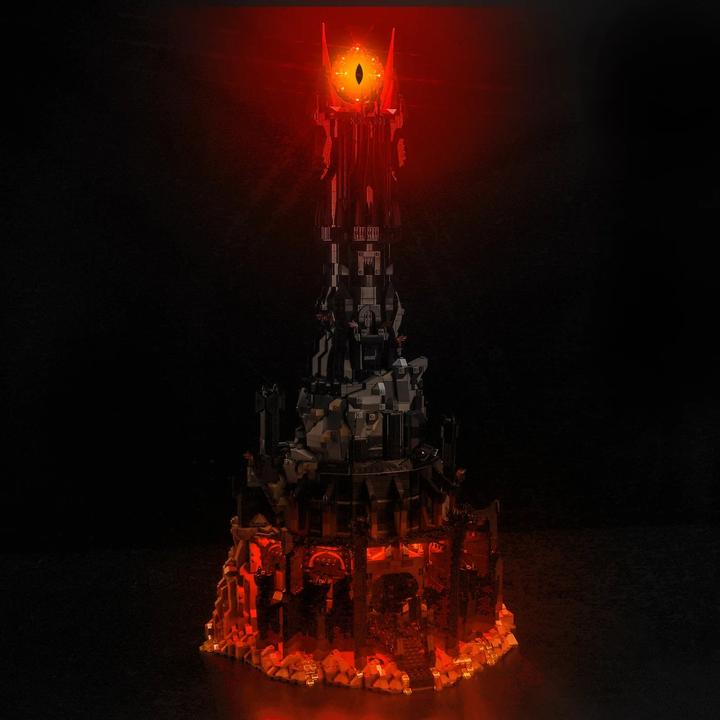 Immagine prodotto BrickBling Set di luci a LED per LEGO Il Signore degli Anelli: Barad-dûr (10333) incluso telecomando