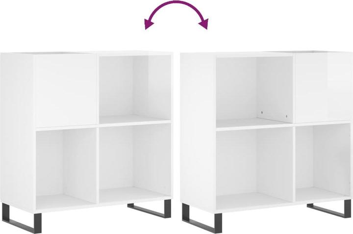 Actual product image VidaXL Plattenschrank Hochglanz-Weiss 84,5x38x89 cm