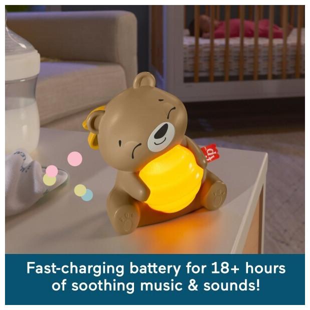 Actual product image Fisher-Price Soothing Bear Takeaway Music Box for Babies with Adjustable Timer for Newborns