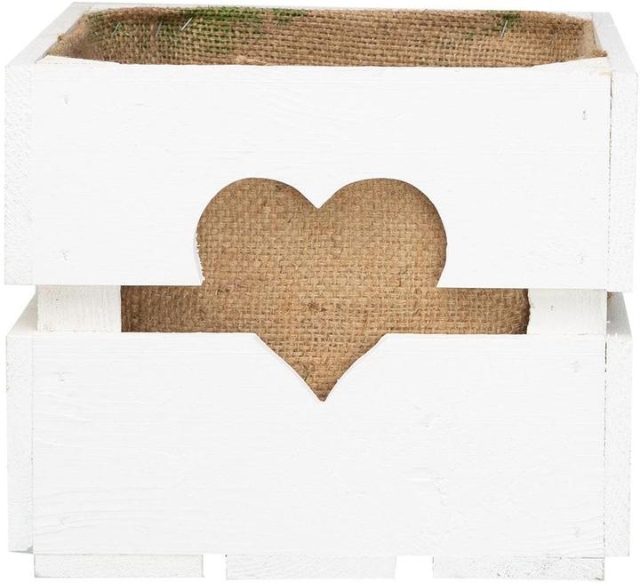 Produktbild Holz Zollhaus Aufbewahrungskiste mit Herzausschnitt, Braun 30 x 30 cm (30 x 30 x 30 cm, 21.60 l)