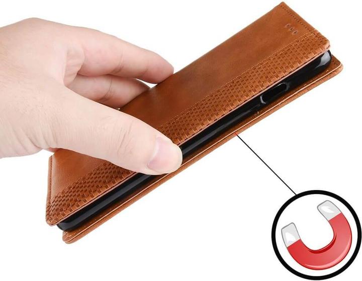 Image du produit Cover-Discount Xiaomi Redmi 12 - Housse Vintage Flip Case marron (Xiaomi Redmi 12)