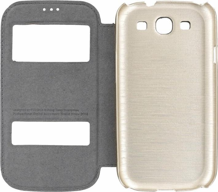 Immagine prodotto Puloka Custodia Flip per Samsung Galaxy S3 oro (Samsung Galaxy S III I9300)