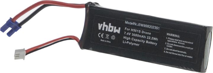 Actual product image AccuCell Li-Polymer Battery - 3000mAh (7.4V) for Hubsan H501S a.o. Drone, Multicopter, Quadrocopter (7.40 V, 3000 mAh)