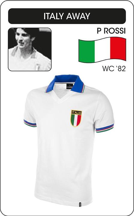 Actual product image Copa Football Italy away World Cup 1982 retro jersey (S)