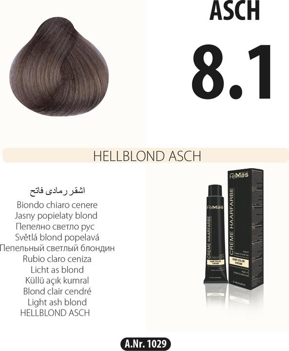 Produktbild FemMas (5.1) Haarfarbe Hellbraun Asch 100ml (Hellbraun Asch 100ml)