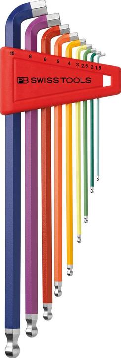 PB Swiss Tools Set di chiavi esagonali colorate