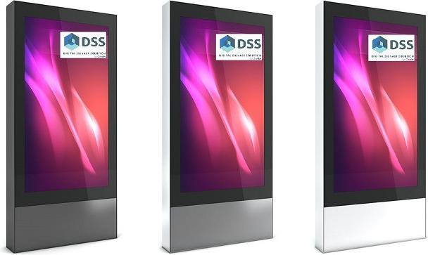 Image du produit DSS Stèle d'intérieur Portrait,écran 43",argent/noir