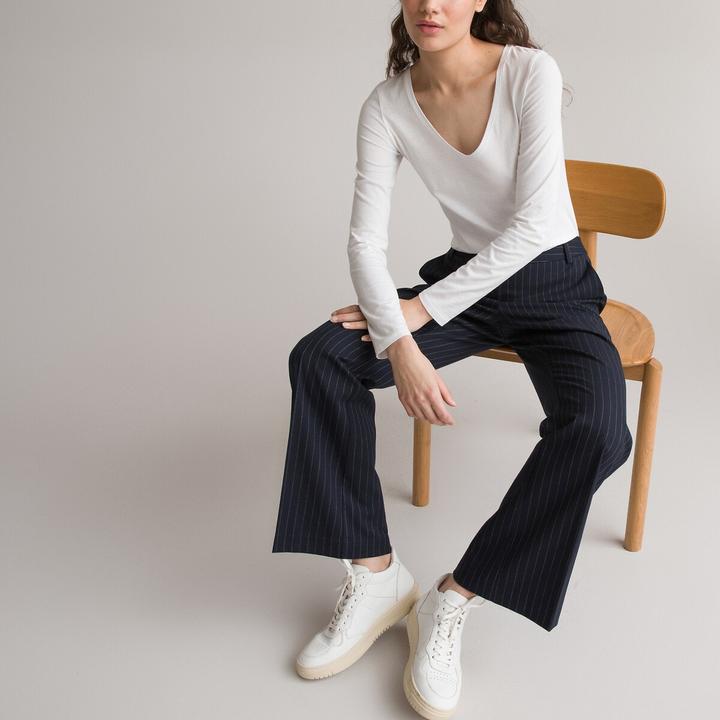 Image du produit La Redoute Collections T-shirt avec col en V (L)