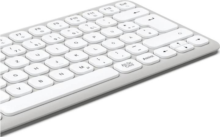 Produktbild Hama Multi-Device-Tastatur WK-500 kabellos Funk u. BT klein WS QWERTZ (DE, Kabellos)