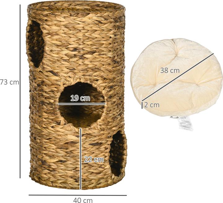 Immagine prodotto PawHut Torre del gatto (73 cm, Marrone chiaro)