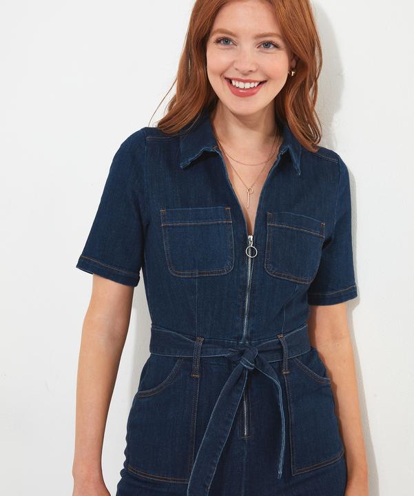 Actual product image Joe Browns Retro denim zip-front jumpsuit (44)