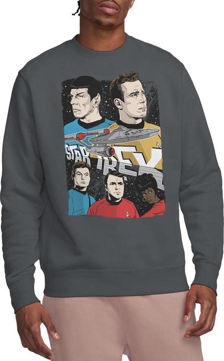 Actual product image Unisex Adult Illustrated Crew Sweatshirt (M)