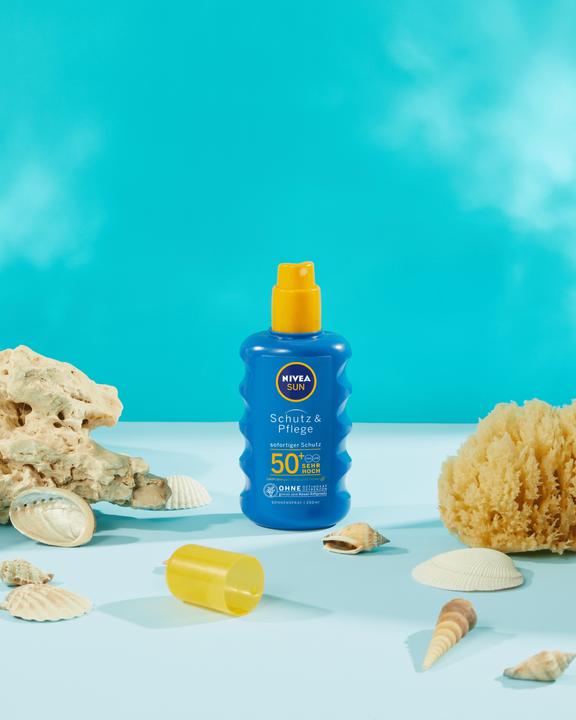 Productafbeelding NIVEA Zonnebrandspray Bescherming & Verzorging SPF 50+, 200 ml (Zonnebrandspray, SPF 50+, 200 ml, 246 g)