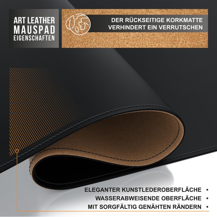 Actual product image CSL Mouse pad, XXL 800 x 400 x 3 mm Mouse mat, XXL Mouse pad / Non-slip, black (XXL)