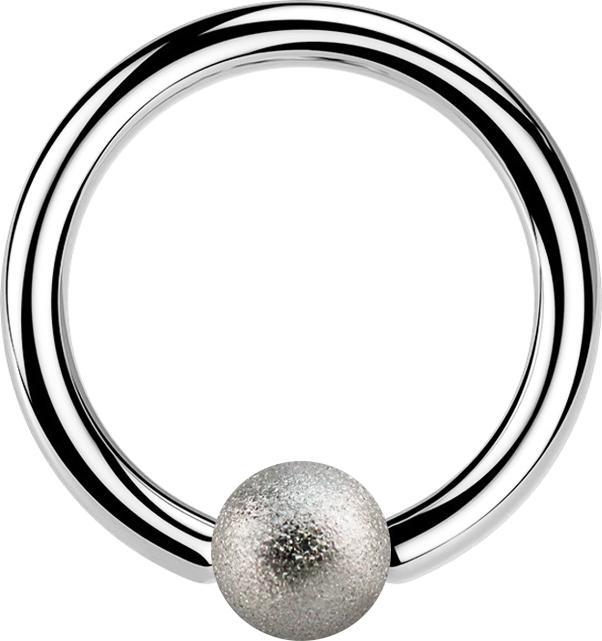 Produktbild Star Piercing Micro Ball Closure Ring silber gesprenkelt (ohne Messing, Chirurgenstahl 316L)