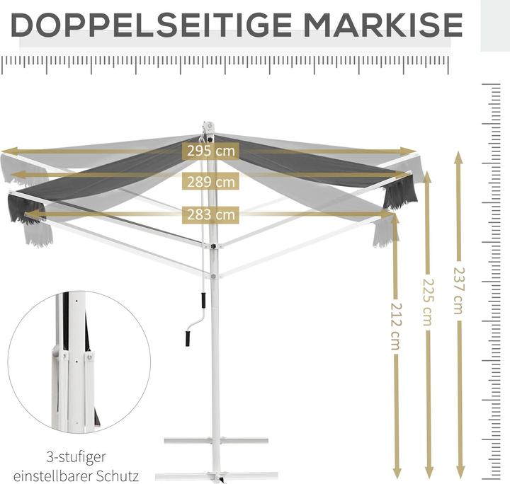 Actual product image Outsunny Garden awning (3.42 m)