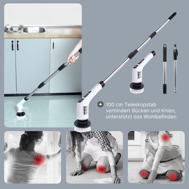 Actual product image Hermex 7in1 Elektrische Reinigungsbürste Schrubber Reinigungswerkzeug Bürste Scrubber (1 pcs.)