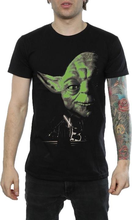 Actual product image Star Wars Mens Yoda Green Face T-Shirt (L)