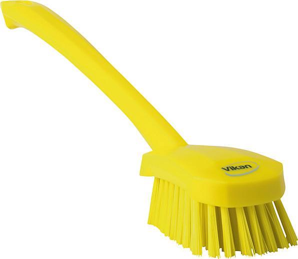 Produktbild Fincke Waschbürste langer Stiel, hart, VE 10 Stk, gelb (10 Stk.)