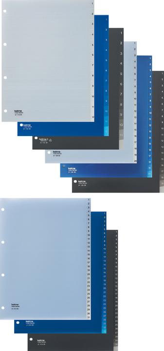 Actual product image Kolma Index A4 Vista 1-12 12-piece transparent colourless