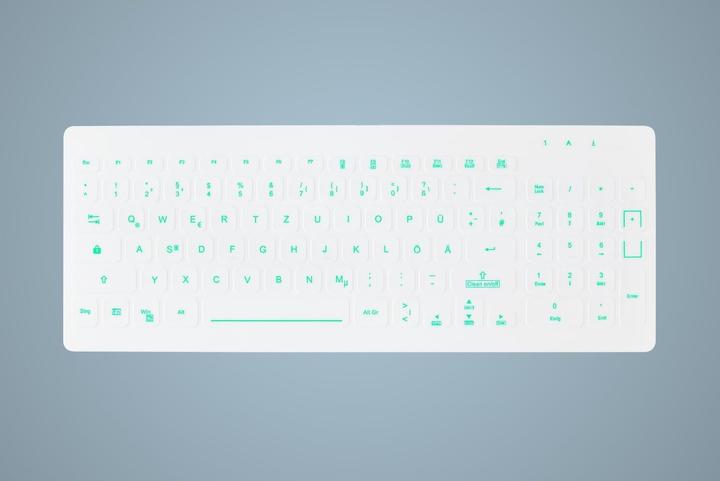 Immagine prodotto Active Key Tastiera compatta retroilluminata Hygiene con NumPad completamente sigillata a tenuta stagna USB (DE, Cablato)