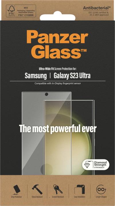 Image du produit PanzerGlass Ultra Wide Fit (1 pièce(s), Samsung Galaxy S23 Ultra)