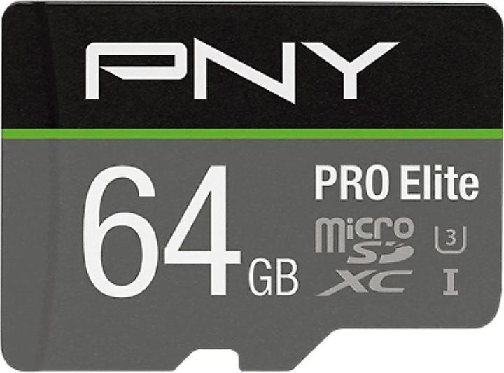 PNY Pro Elite (64 GB, microSDXC, U3, UHS-I)