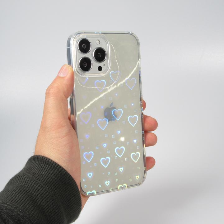 Produktbild PhoneLook Hülle irisierende Herzen Animationseffekt (Apple iPhone 13 Pro)