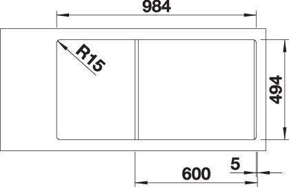 Produktbild Blanco Collectis 6 S (100 cm, 51 cm)