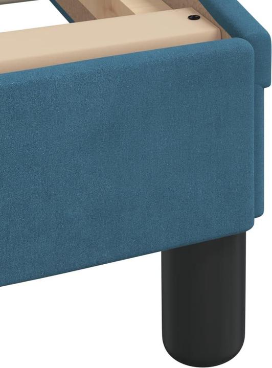Actual product image VidaXL Bed Upholstered bed Bed frame Single bed with mattress Blue 100x200cm Velvet (100 x 200 cm)