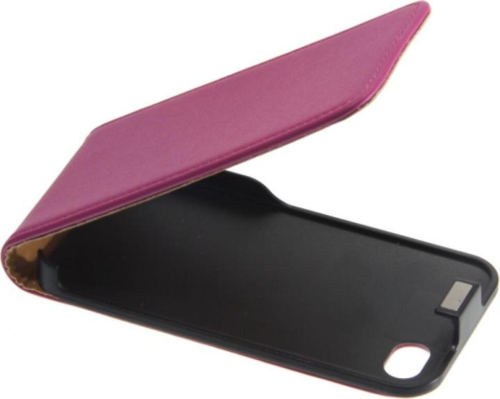 Actual product image OEM Slim Leather Flip Case for iPhone 4/4s hot pink (Apple iPhone 4, Apple iPhone 4s)