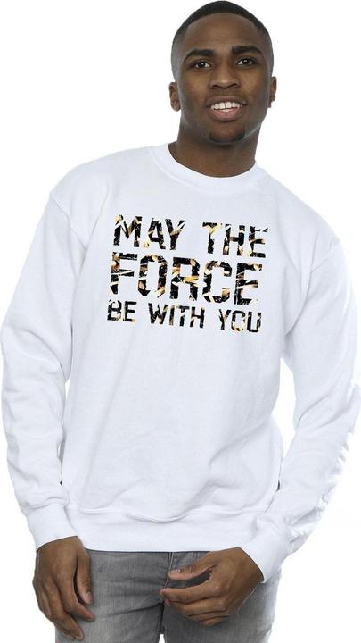 Actual product image Star Wars Mens May The Force Infill Sweatshirt (S)