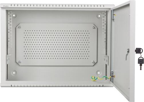 Produktbild Lanberg Nástěnná jednodílná skříň 19", 4U+3U/540x200, (dodávané složené), nízkoprofilová, plné dveř (10.86 HE, 19 Zoll Rack)