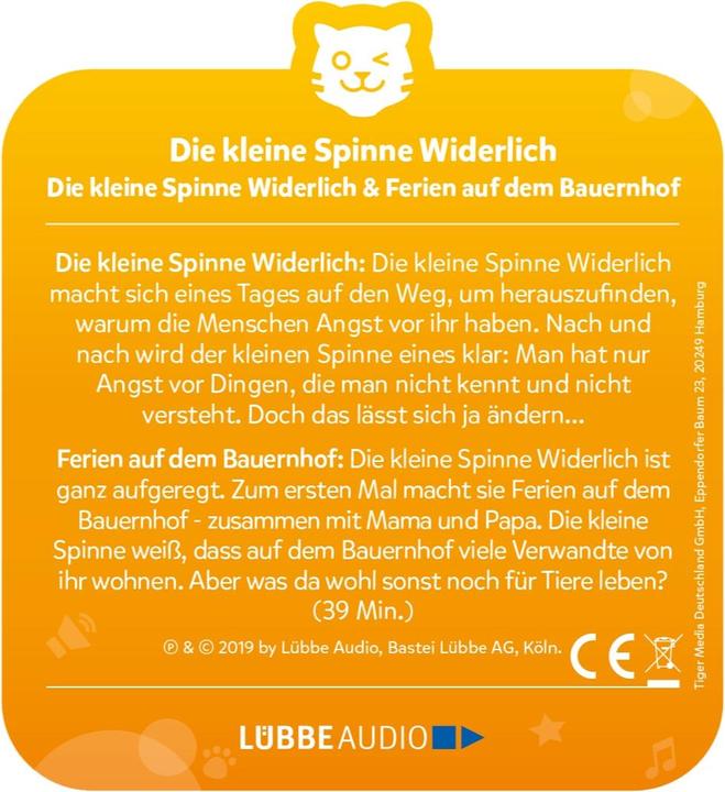 Actual product image Tigermedia tigercard - Die kleine Spinne Widerlich - Two stories (Die kleine Spinne Widerlich & Ferien auf